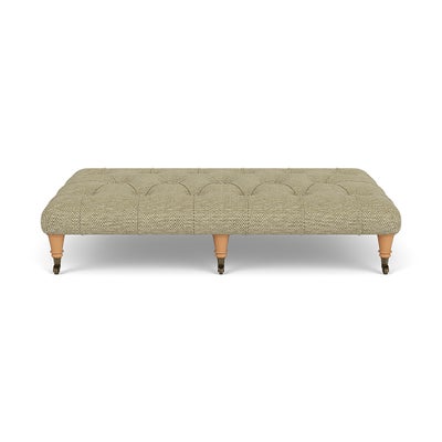 Foot Stool - Apple - Herringbone Weave