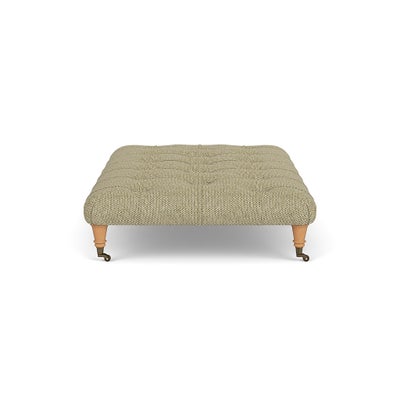 Foot Stool - Apple - Herringbone Weave
