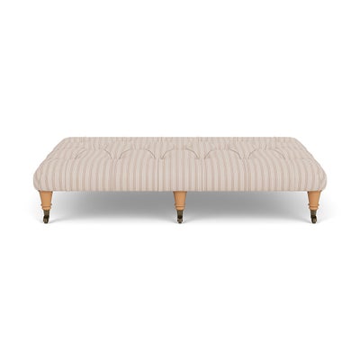 Foot Stool - Flax - Kingham Stripe