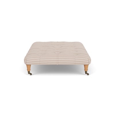 Foot Stool - Flax - Kingham Stripe