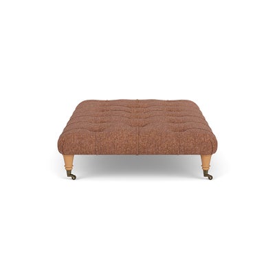 Foot Stool - Brick Marl - Aquaclean Oxford