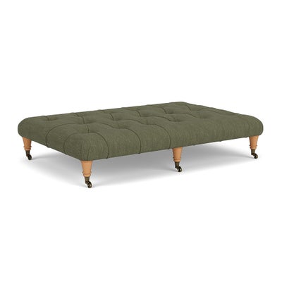 Foot Stool - Fern - Luxury Italian Linen