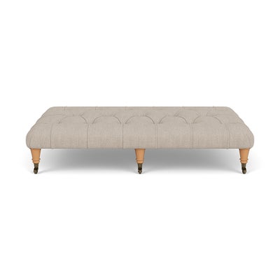 Foot Stool - Natural - Luxury Italian Linen
