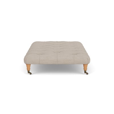 Foot Stool - Natural - Luxury Italian Linen