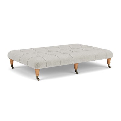 Foot Stool - Grey Mist - Eco Chenille