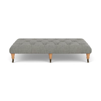 Foot Stool - Grey marl - Rustic weave