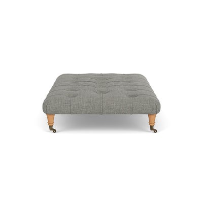 Foot Stool - Grey marl - Rustic weave