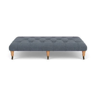 Foot Stool - Indigo - Rustic weave