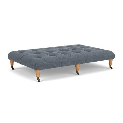 Foot Stool - Indigo - Rustic weave