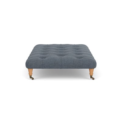 Foot Stool - Indigo - Rustic weave
