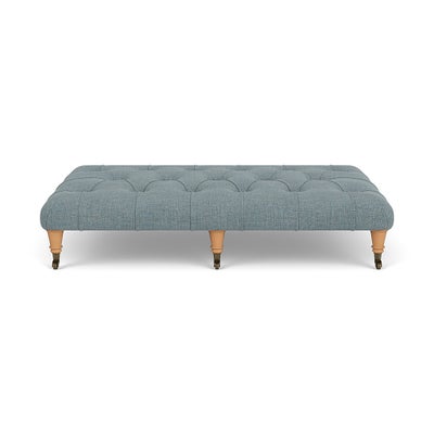Foot Stool - Teal marl - Rustic weave