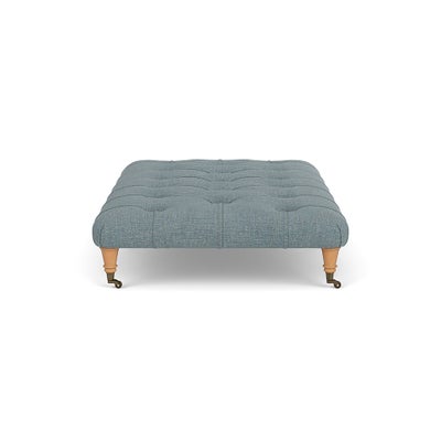 Foot Stool - Teal marl - Rustic weave