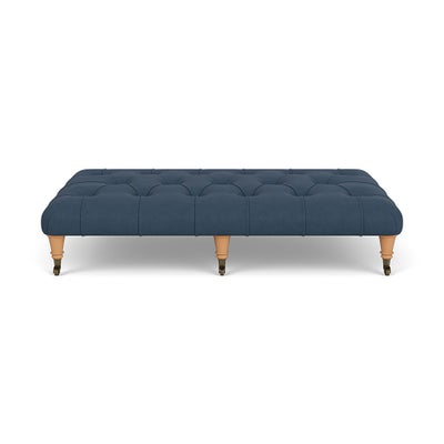 Foot Stool - Indigo - House linen mix