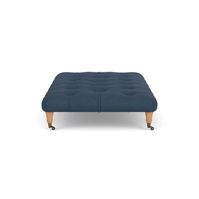 Foot Stool - Indigo - House linen mix