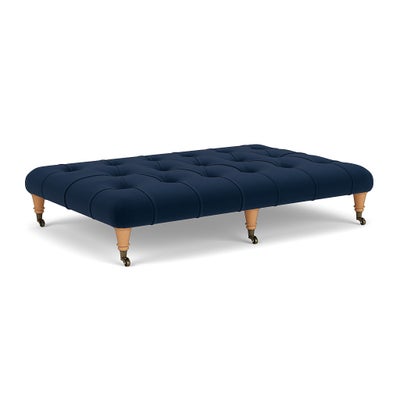 Foot Stool - Deep blue - Matt Velvet