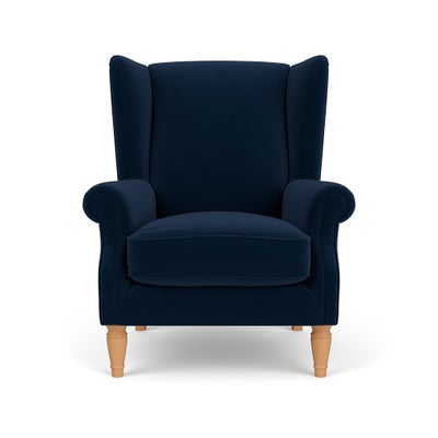 Armchair - Deep blue - Matt Velvet
