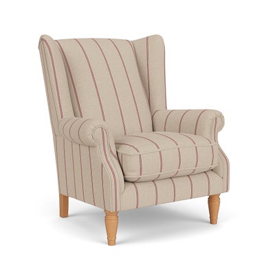 Armchair - Raspberry - Compton Stripe