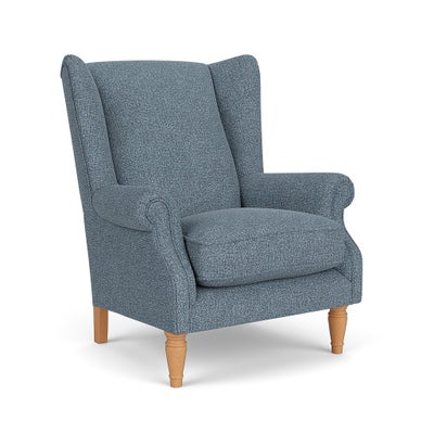 Armchair - Mid Blue - Aquaclean Oxford