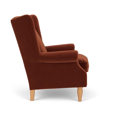 Armchair - Brick - Matt Velvet