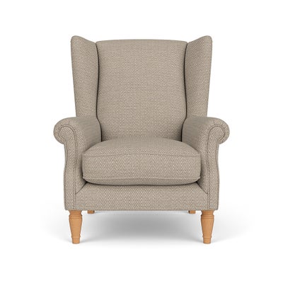 Armchair - Natural - Herringbone Weave