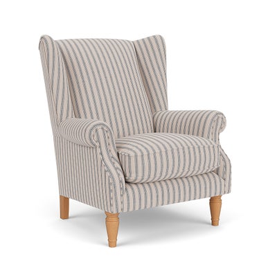 Armchair - Indigo - Kingham Stripe