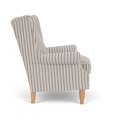 Armchair - Indigo - Kingham Stripe