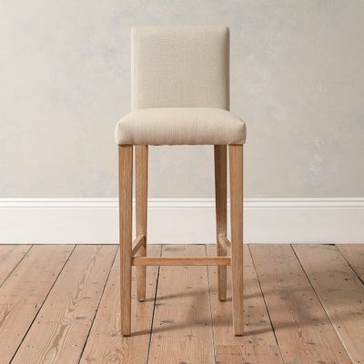 Upholstered Bar Stool Beige
