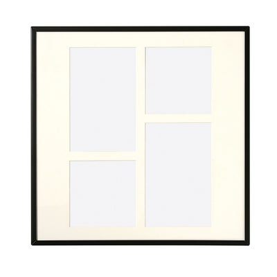 Fine Black Metal 4 Aperture Photo Frame