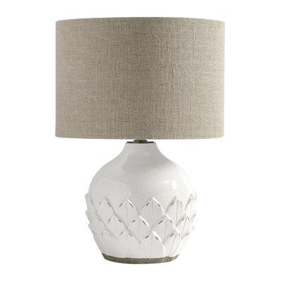 Willow White Leaf Detail Table Lamp