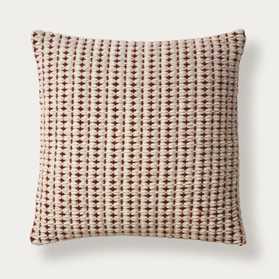 Textured Cotton Weave Cushion Brick 45x45cm