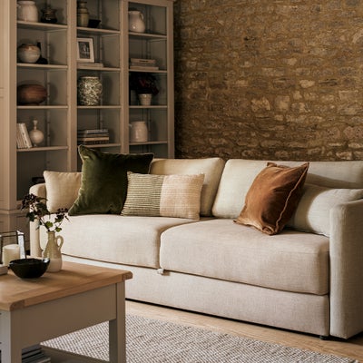Attwood - Sofa Bed 3 Seater - Natural - House Linen Mix