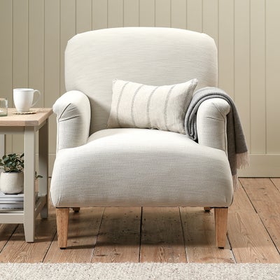 George - Armchair - Natural - Cotton Linen Weave