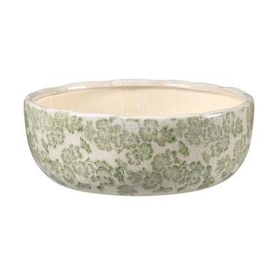 Ople Ceramic Green Floral Pot