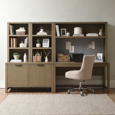 Modular Office 140cm Desk and Cupboard Set