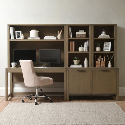 Modular Office 140cm Desk and Cupboard Set