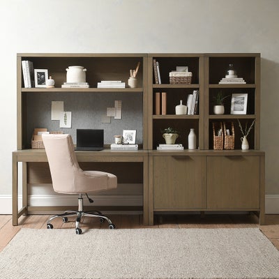 Modular Office 140cm Desk and Cupboard Set