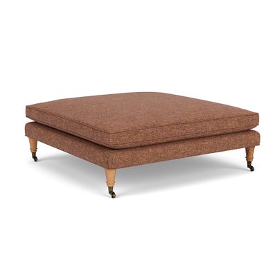 Foot Stool - Brick Marl - Aquaclean Oxford