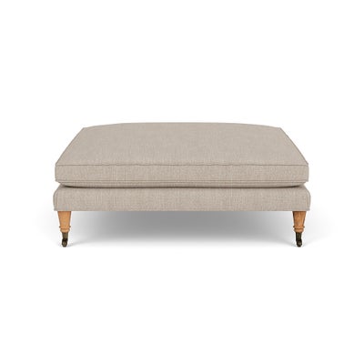 Foot Stool - Natural - Luxury Italian Linen