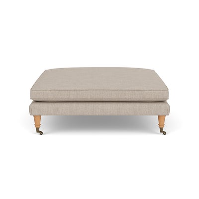 Foot Stool - Natural - Luxury Italian Linen
