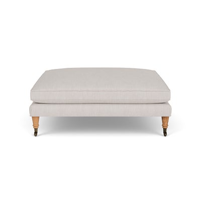 Foot Stool - Soft White - Luxury Italian Linen