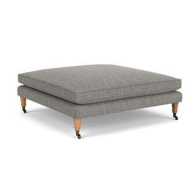 Foot Stool - Grey marl - Rustic weave