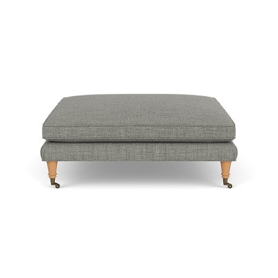 Foot Stool - Grey marl - Rustic weave