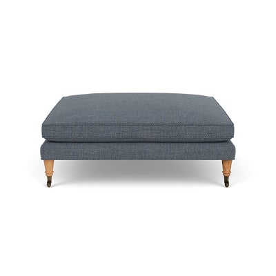 Foot Stool - Indigo - Rustic weave