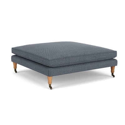 Foot Stool - Indigo - Rustic weave