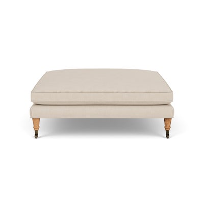 Foot Stool - Lily White - House Linen Mix