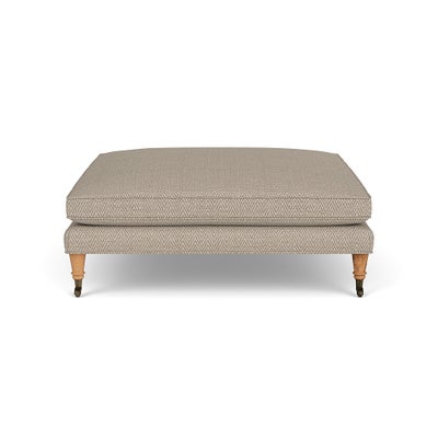 Foot Stool - Natural - Herringbone Weave