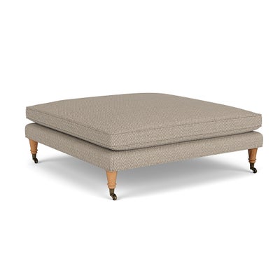 Foot Stool - Natural - Herringbone Weave