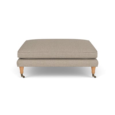 Foot Stool - Natural - Herringbone Weave