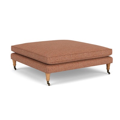 Foot Stool - Brick - Herringbone Weave
