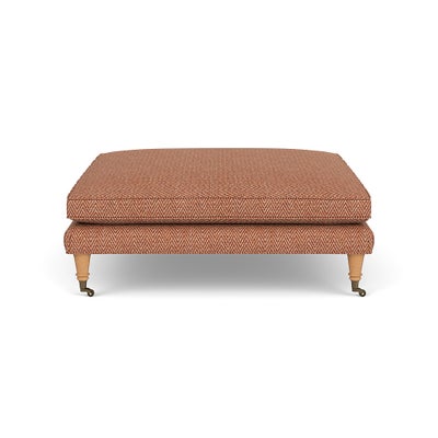 Foot Stool - Brick - Herringbone Weave